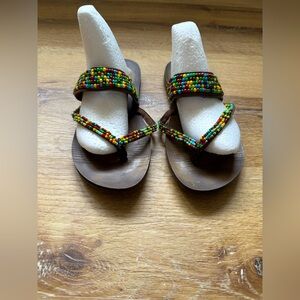 Beaded Thong Sandals (women’s 11)